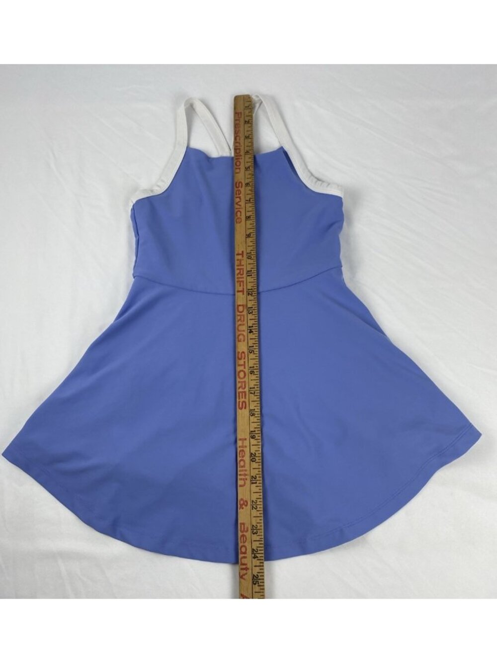 Old Navy Active Powersoft Tank Dress Built in Shorts Girls Size M 8 Blue/White - Picture 6 of 14